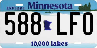 MN license plate 588LFO