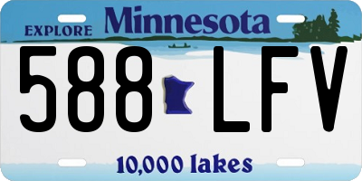 MN license plate 588LFV
