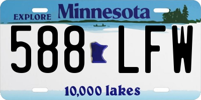 MN license plate 588LFW