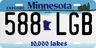 MN license plate 588LGB
