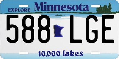 MN license plate 588LGE