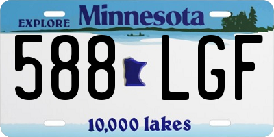 MN license plate 588LGF