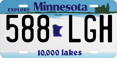 MN license plate 588LGH