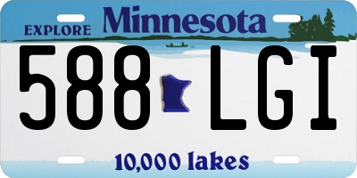 MN license plate 588LGI