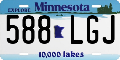 MN license plate 588LGJ