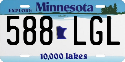 MN license plate 588LGL