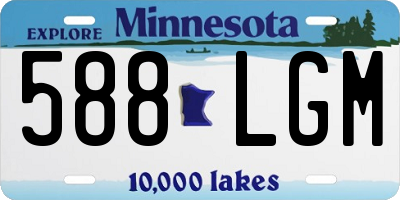 MN license plate 588LGM