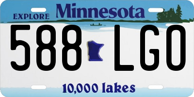 MN license plate 588LGO