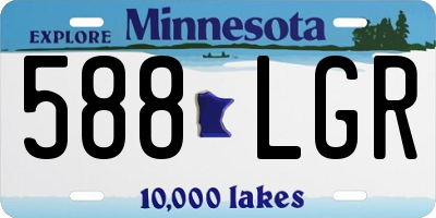 MN license plate 588LGR