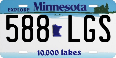 MN license plate 588LGS