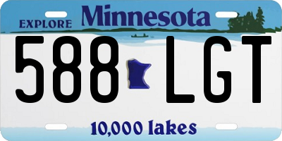 MN license plate 588LGT