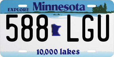 MN license plate 588LGU