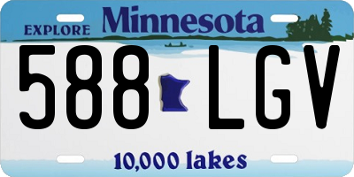 MN license plate 588LGV