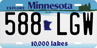 MN license plate 588LGW