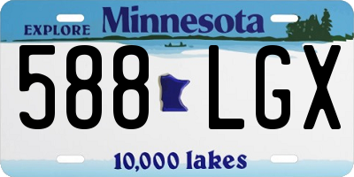 MN license plate 588LGX