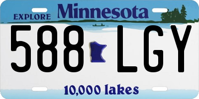 MN license plate 588LGY