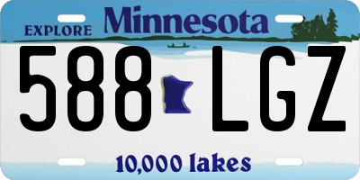 MN license plate 588LGZ