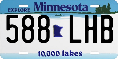 MN license plate 588LHB