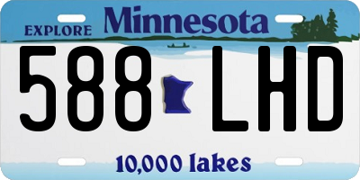MN license plate 588LHD