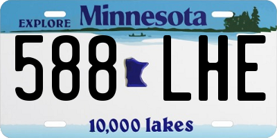 MN license plate 588LHE