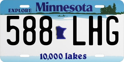 MN license plate 588LHG