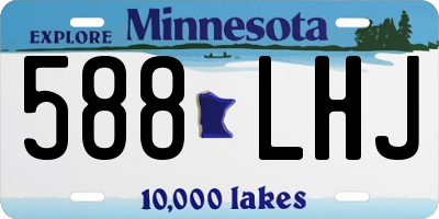 MN license plate 588LHJ