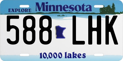 MN license plate 588LHK
