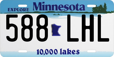 MN license plate 588LHL