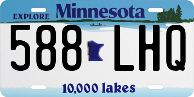 MN license plate 588LHQ