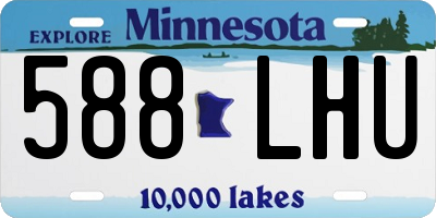 MN license plate 588LHU