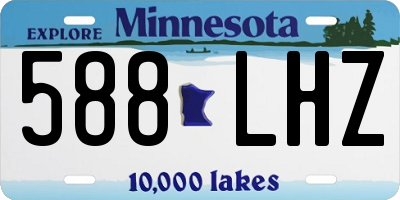 MN license plate 588LHZ
