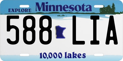 MN license plate 588LIA