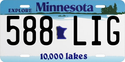 MN license plate 588LIG