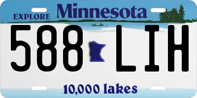 MN license plate 588LIH