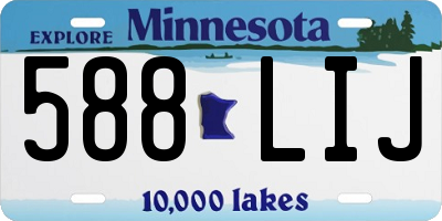 MN license plate 588LIJ
