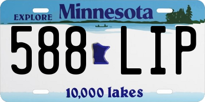 MN license plate 588LIP