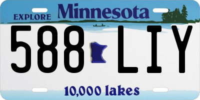 MN license plate 588LIY