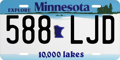MN license plate 588LJD