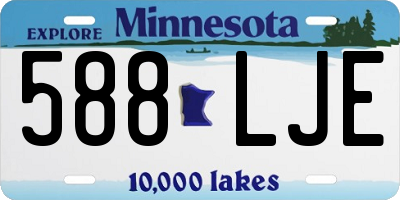 MN license plate 588LJE