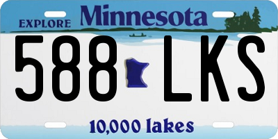MN license plate 588LKS