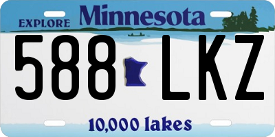 MN license plate 588LKZ