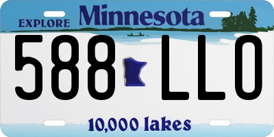 MN license plate 588LLO