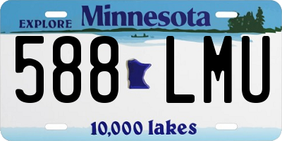 MN license plate 588LMU