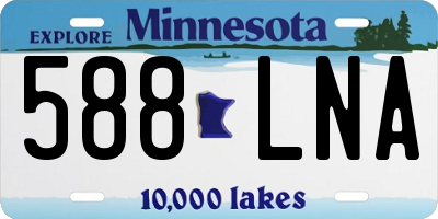 MN license plate 588LNA