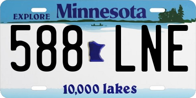 MN license plate 588LNE