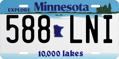 MN license plate 588LNI