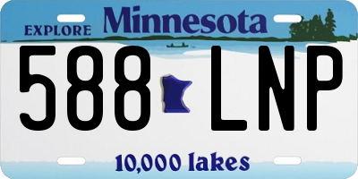 MN license plate 588LNP