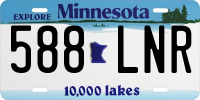 MN license plate 588LNR