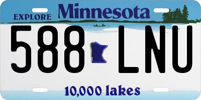 MN license plate 588LNU