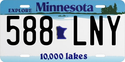 MN license plate 588LNY